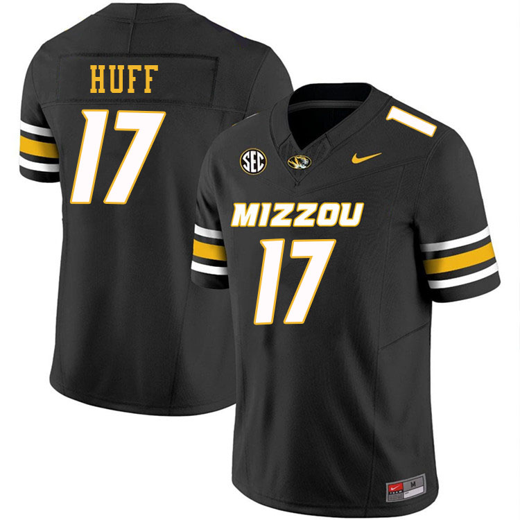 Men #17 Brian Huff Missouri Tigers College Football Jerseys Stitched-Black